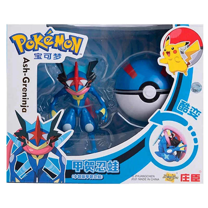 About Pokemon Anime Figure Charizard Pikachu Gyarados  Pocket Monster Figure Pokeball Action Deformation Toy Model Children Gift