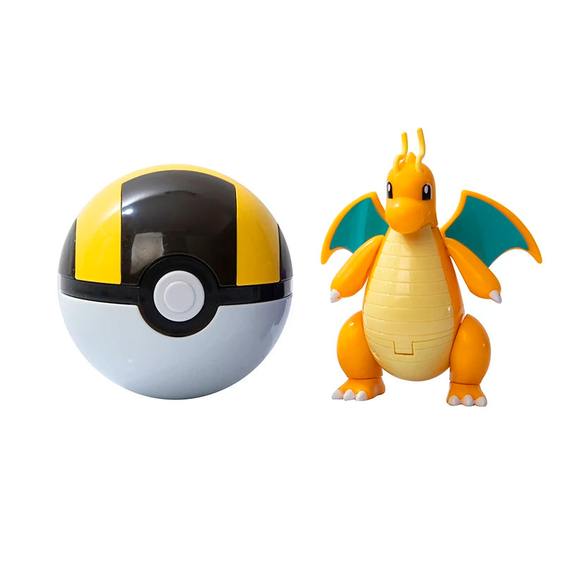 About Pokemon Anime Figure Charizard Pikachu Gyarados  Pocket Monster Figure Pokeball Action Deformation Toy Model Children Gift