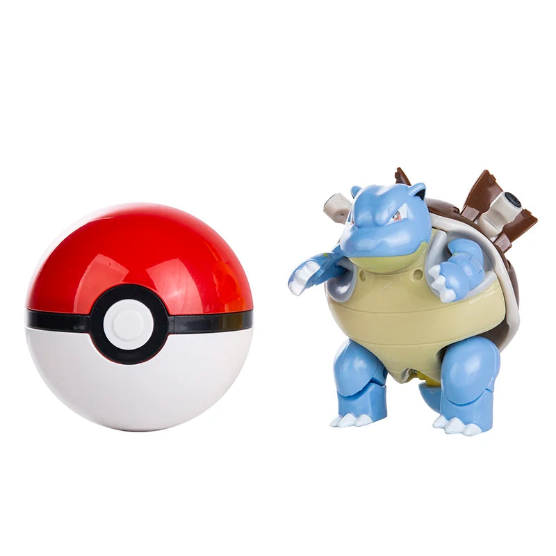 About Pokemon Anime Figure Charizard Pikachu Gyarados  Pocket Monster Figure Pokeball Action Deformation Toy Model Children Gift