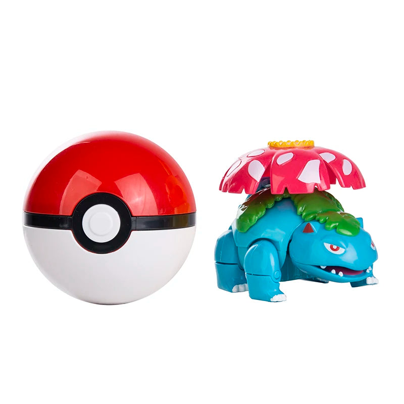 About Pokemon Anime Figure Charizard Pikachu Gyarados  Pocket Monster Figure Pokeball Action Deformation Toy Model Children Gift