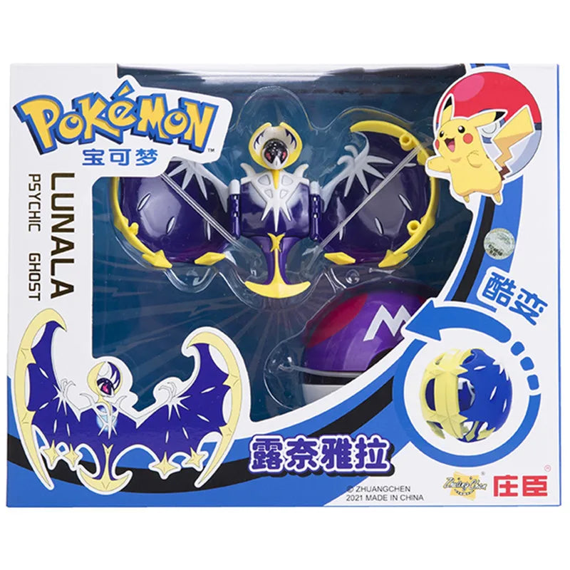 About Pokemon Anime Figure Charizard Pikachu Gyarados  Pocket Monster Figure Pokeball Action Deformation Toy Model Children Gift