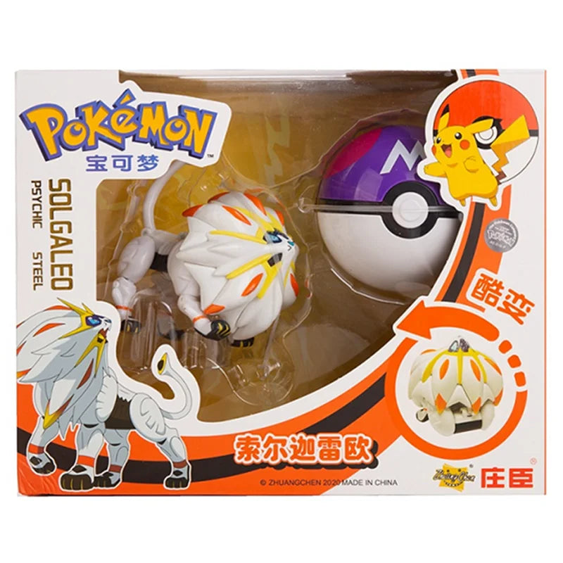 About Pokemon Anime Figure Charizard Pikachu Gyarados  Pocket Monster Figure Pokeball Action Deformation Toy Model Children Gift