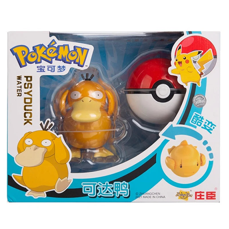 About Pokemon Anime Figure Charizard Pikachu Gyarados  Pocket Monster Figure Pokeball Action Deformation Toy Model Children Gift