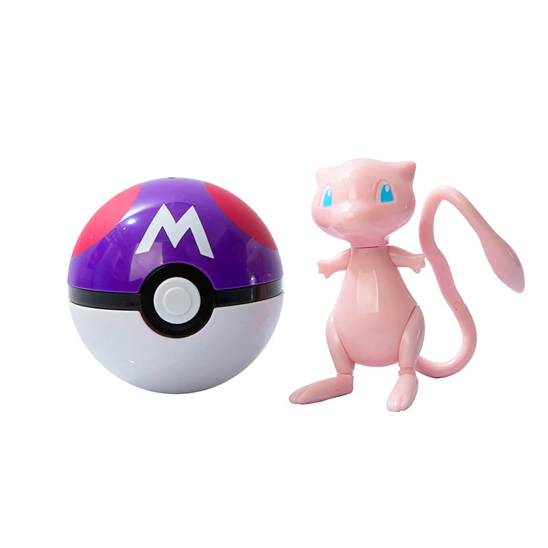 About Pokemon Anime Figure Charizard Pikachu Gyarados  Pocket Monster Figure Pokeball Action Deformation Toy Model Children Gift