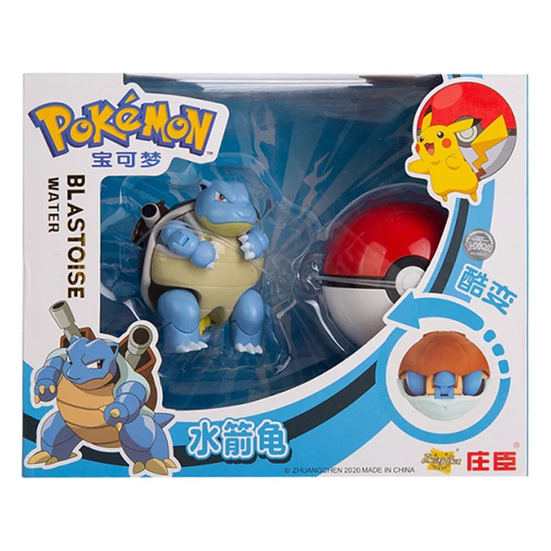 About Pokemon Anime Figure Charizard Pikachu Gyarados  Pocket Monster Figure Pokeball Action Deformation Toy Model Children Gift